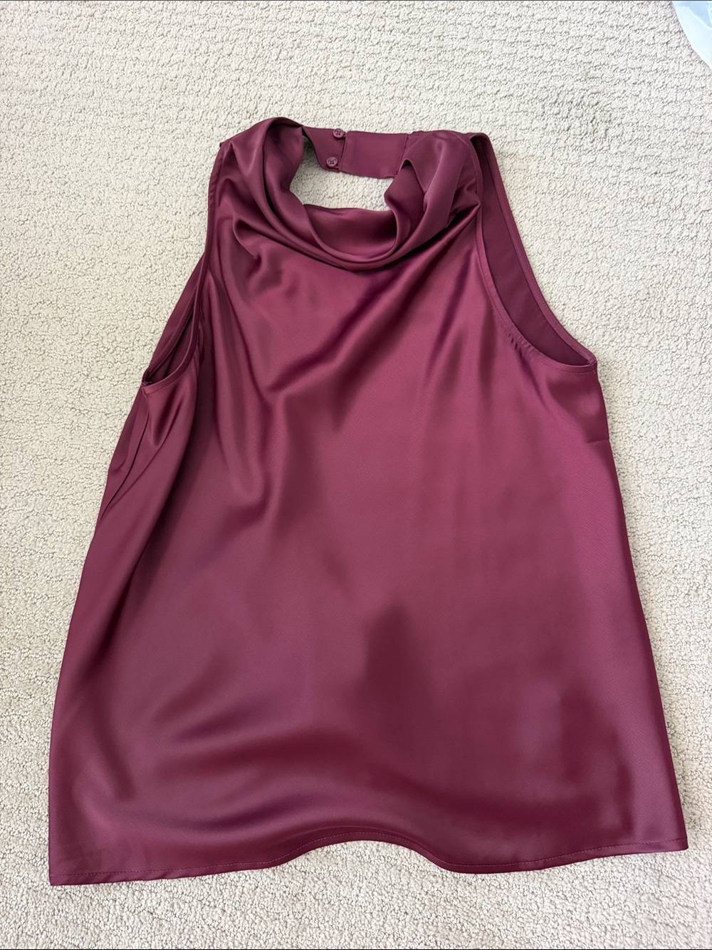 Sanctuary Sleeveless Cowl Neck Camisole in Burgundy